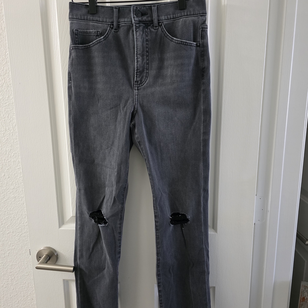 Express Gray Distressed Jeans
